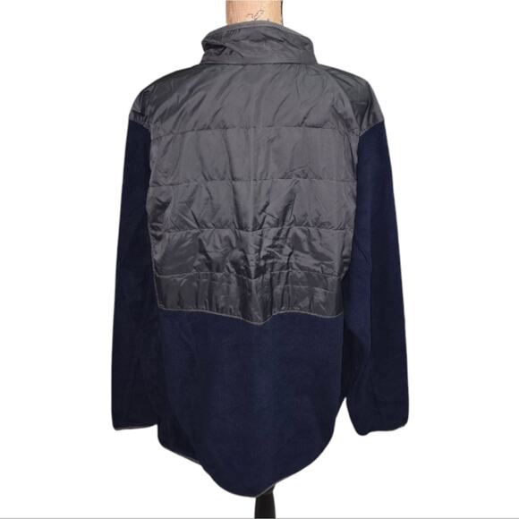Columbia Basin Butte Navy Blue And Grey Fleece Full Zip Jacket Mens Size 2XL NEW - Picture 4 of 11